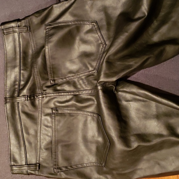 Vegan leather boot mid rise woman's pants - Picture 2 of 4